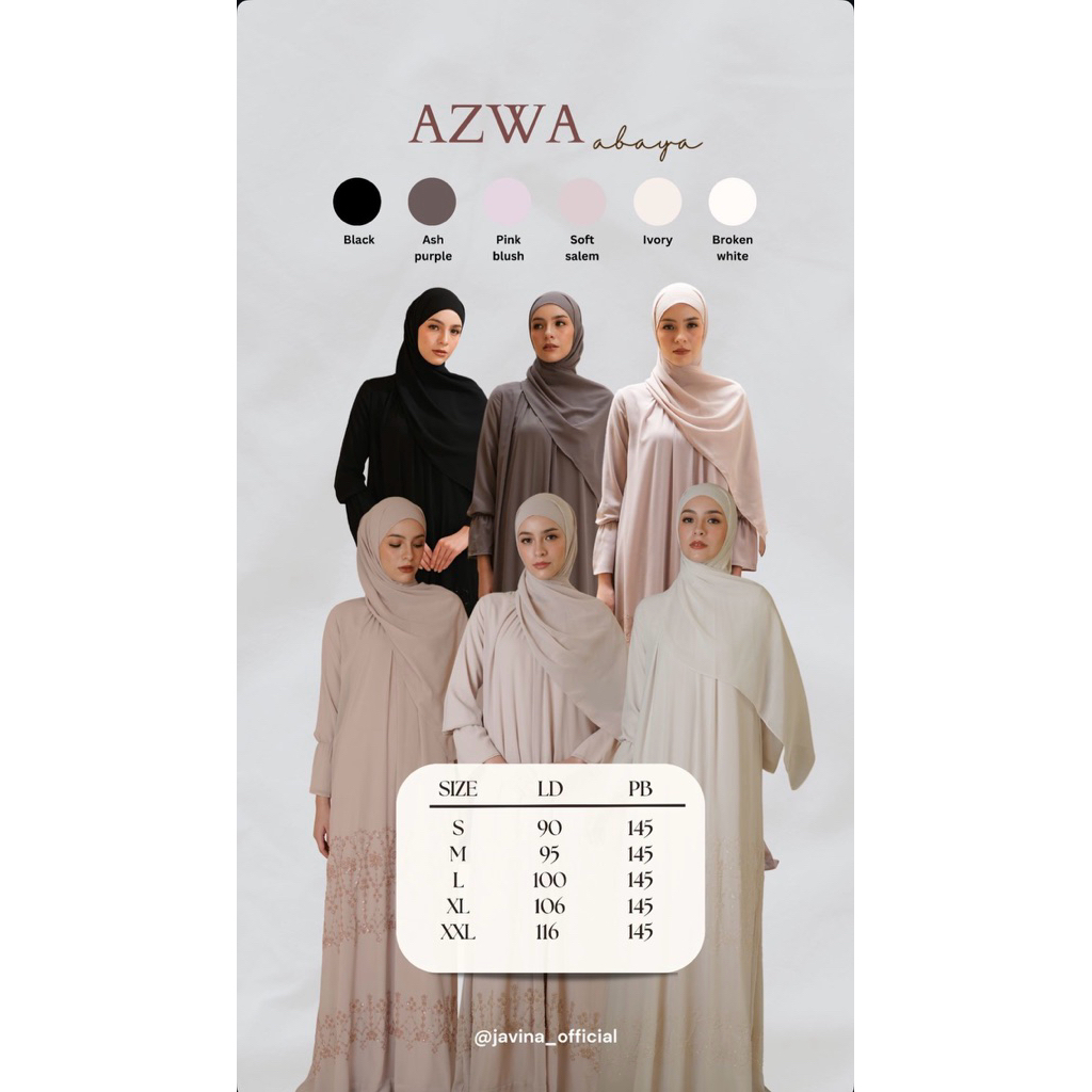Azwa Abaya By Javina Official ORIGINAL