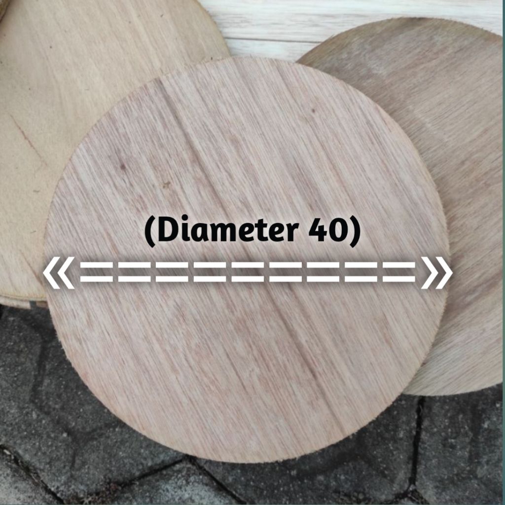 Triplek / Multiplek Bulat Diameter 40cm Tebal 8mm