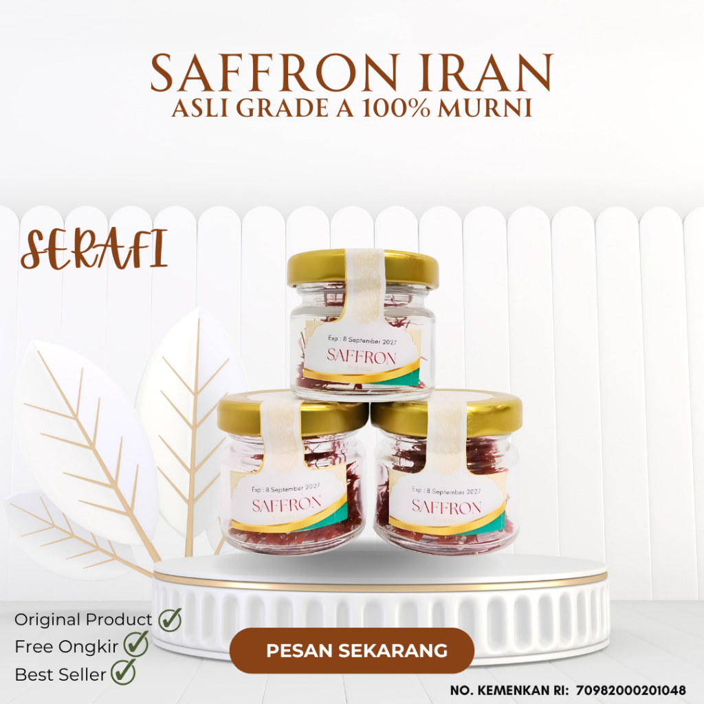 SAFFRON IRAN ASLI GRADE A | BUNGA SAFFRON UNTUK MASAKAN DAN KESEHATAN