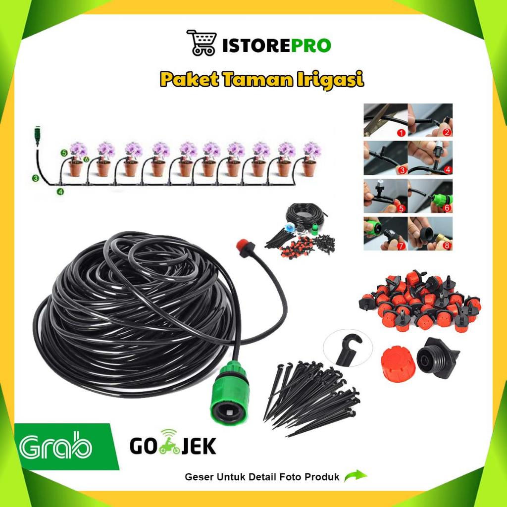 Peralatan Set Selang Irigasi Penyiram Tanaman Otomatis Kebun dan Taman