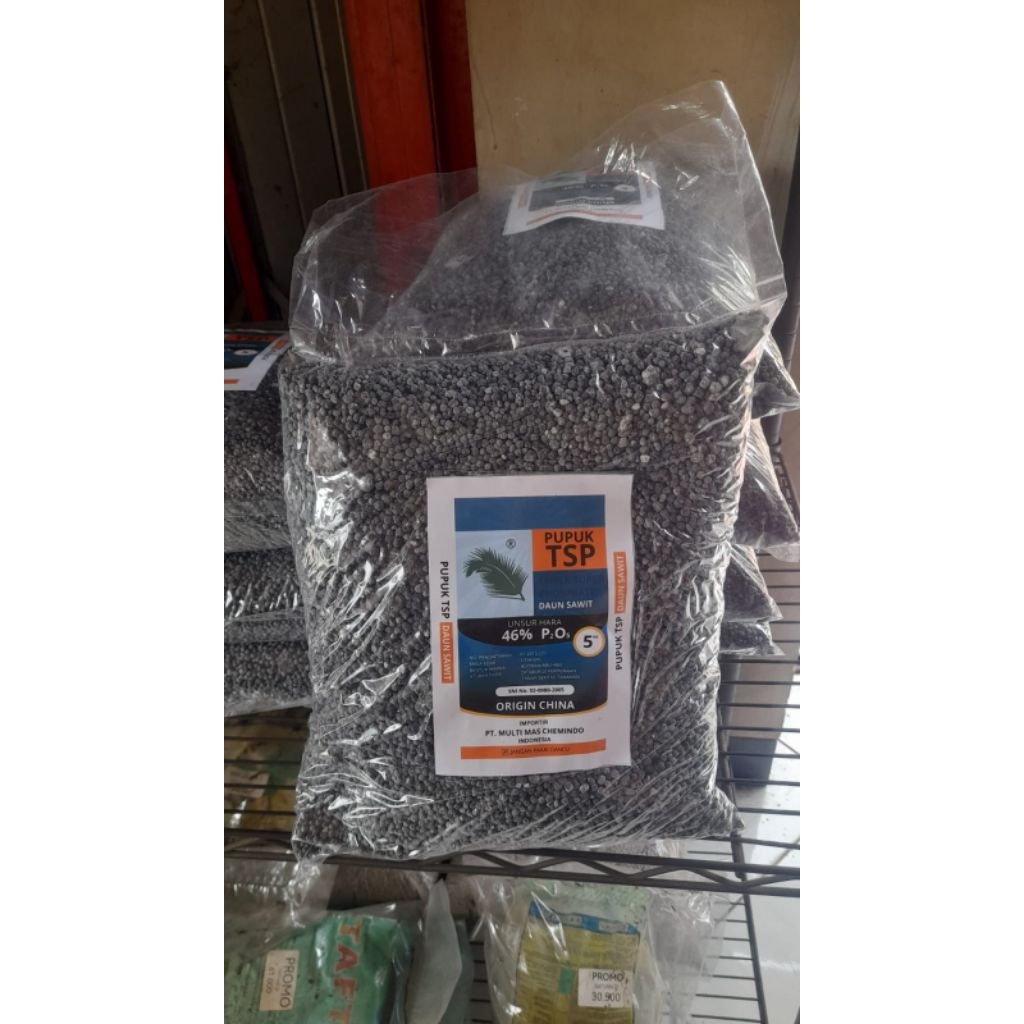 Pupuk TSP 46 Daun sawit kemasan repack 5 KG
