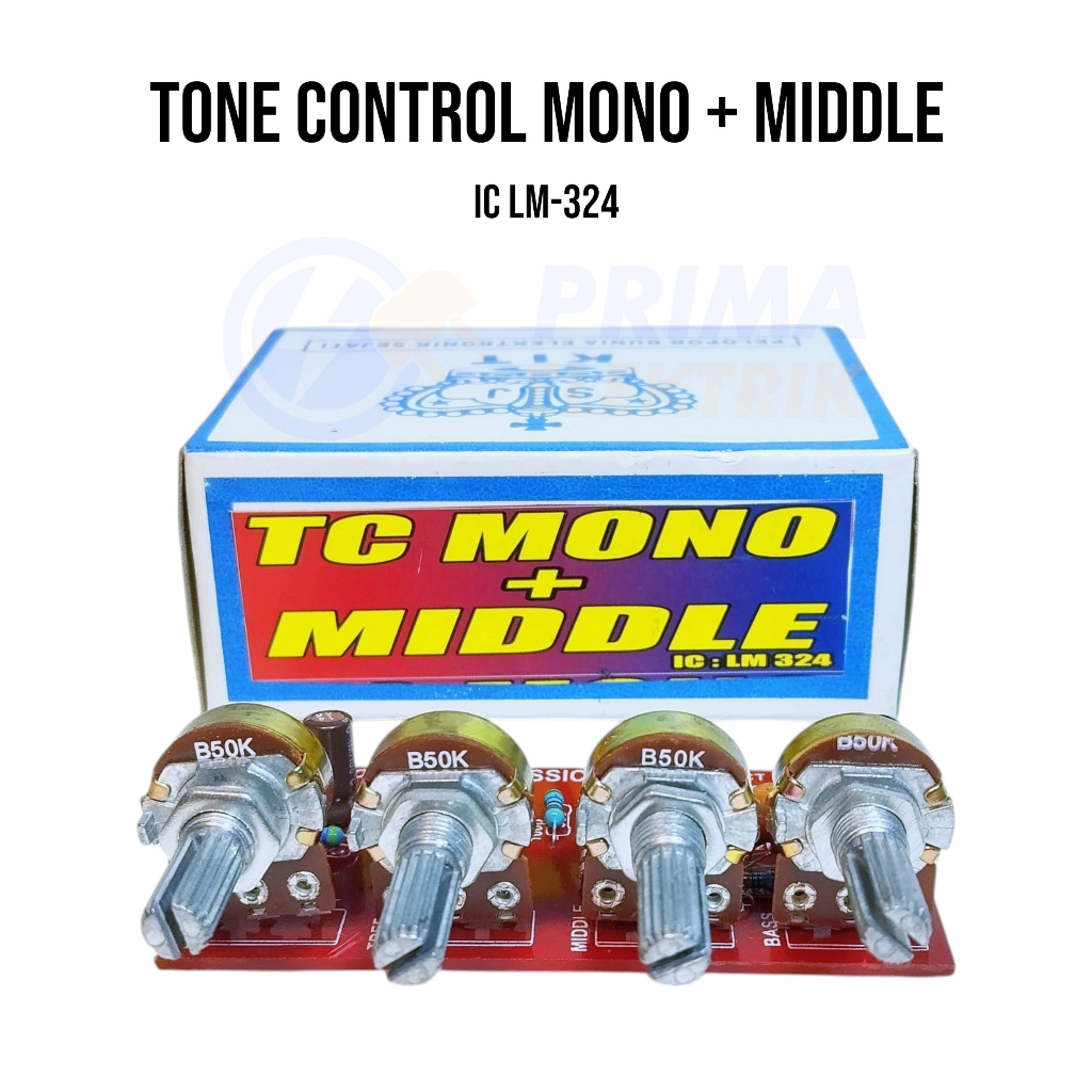 Kit Tone Control Mono + Middle - IC LM324 Low Noise