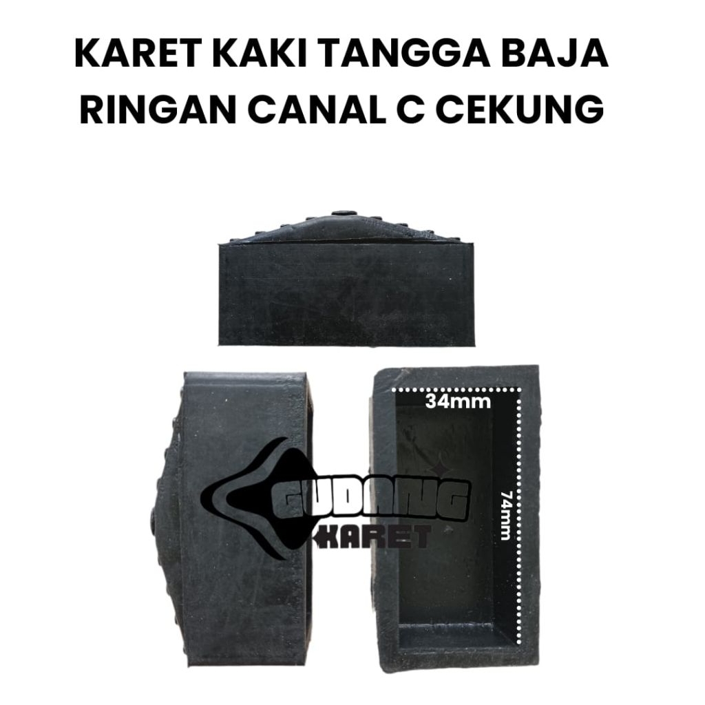 KARET KAKI TANGGA  BAJA RINGAN CANAL C   CEKUNG// KARET KAKI TANGGA
