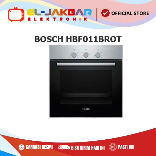 BOSCH HBF011BROT Oven Tanam Built-In Oven Series 2 Stainless Steel 60 Cm