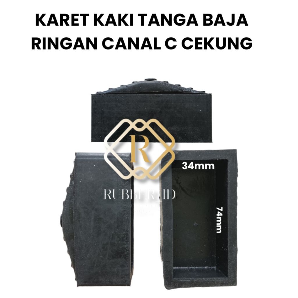 KARET KAKI TANGGA BAJA RINGAN 35×75MM CANAL C CEKUNG