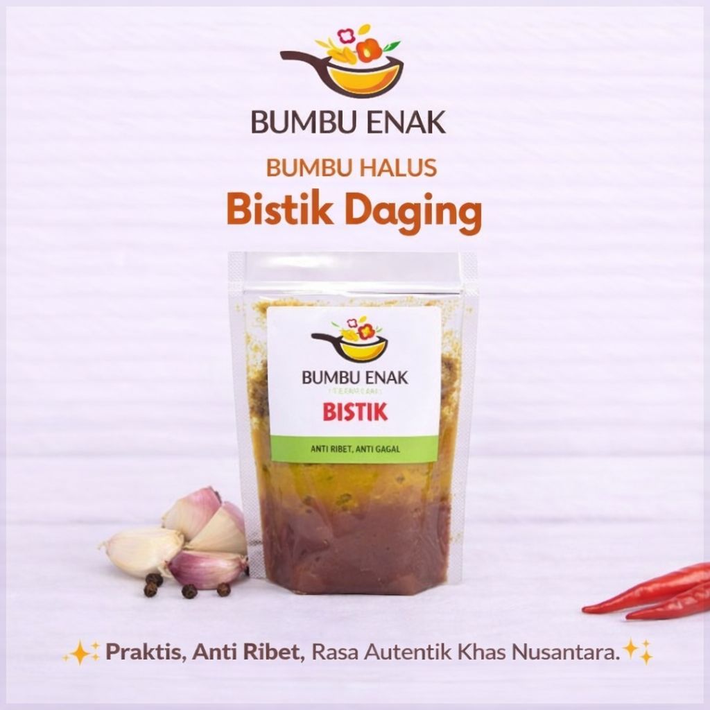 Bumbu Halus Bistik Daging Sapi | Bumbu Bistik Sapi Siap Masak Fresh & Praktis | Porsi 1kg Daging