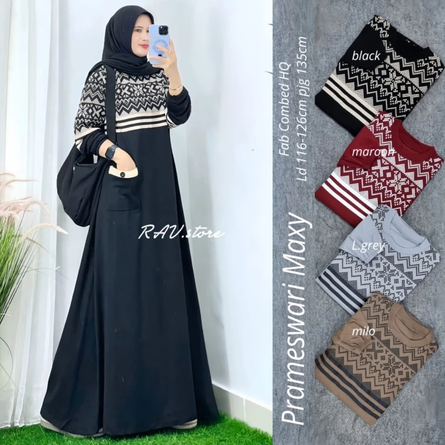 Gamis Lebaran Wanita Terbaru 2026 Baju Pengajian Ibu Pernikahan Set Gamiss Hijab Dres Brokat Muslima