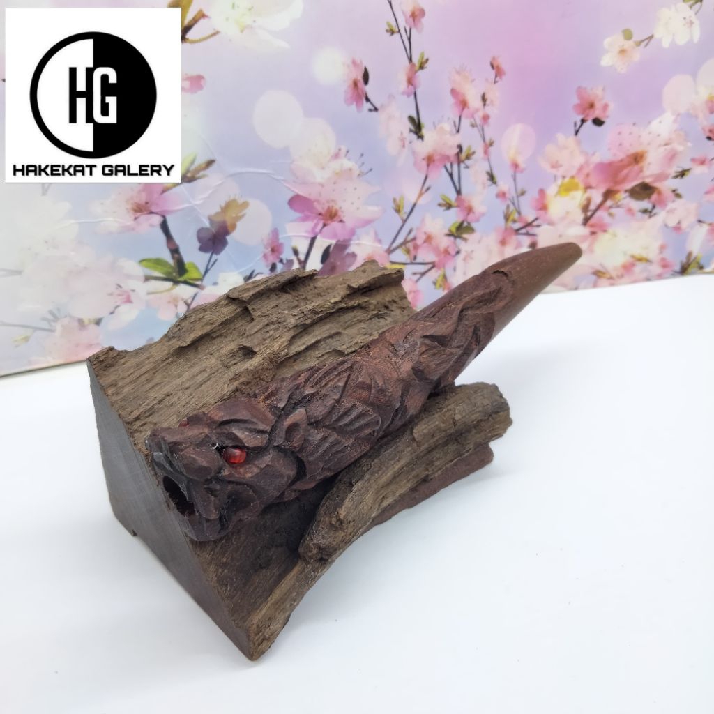 Once pipa kayu stigi setegi laut ukir singa C43