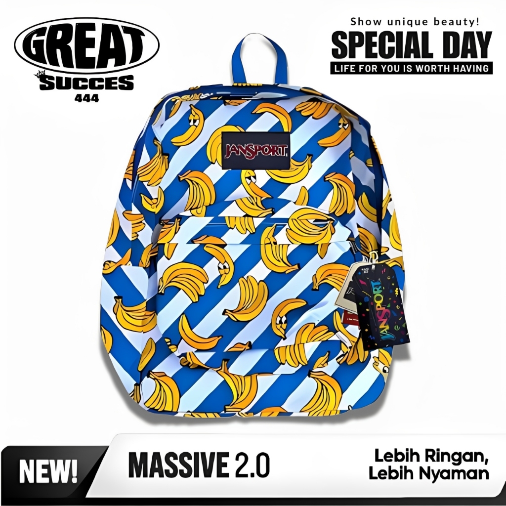 GREATSUCCES - TAS JANSPORT BANANA ORIGINAL SUPERBREAK - TAS RANSEL JANSPORT BANANA - TAS JANSPORT FU