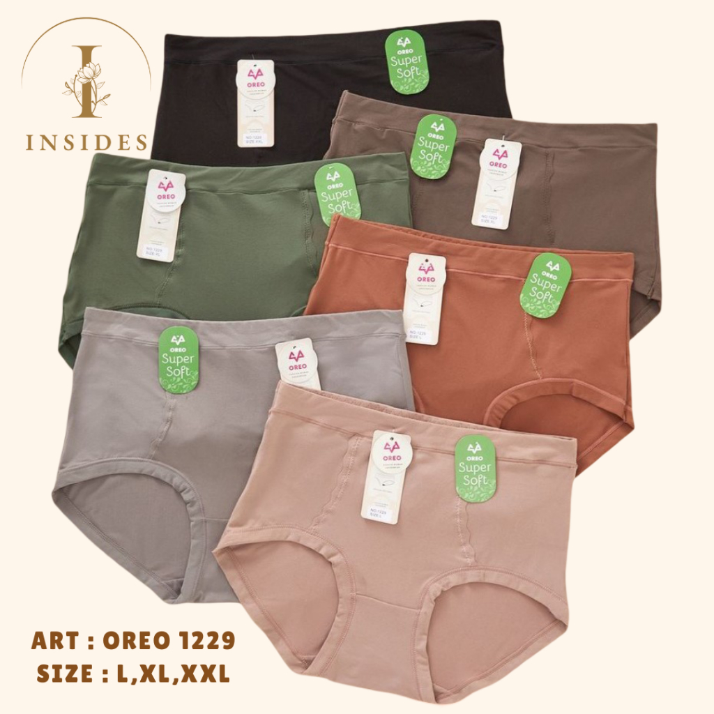 (6PCS) CELANA DALAM WANITA OREO KATUN SUPER SOFT CD PEREMPUAN OREO 1229