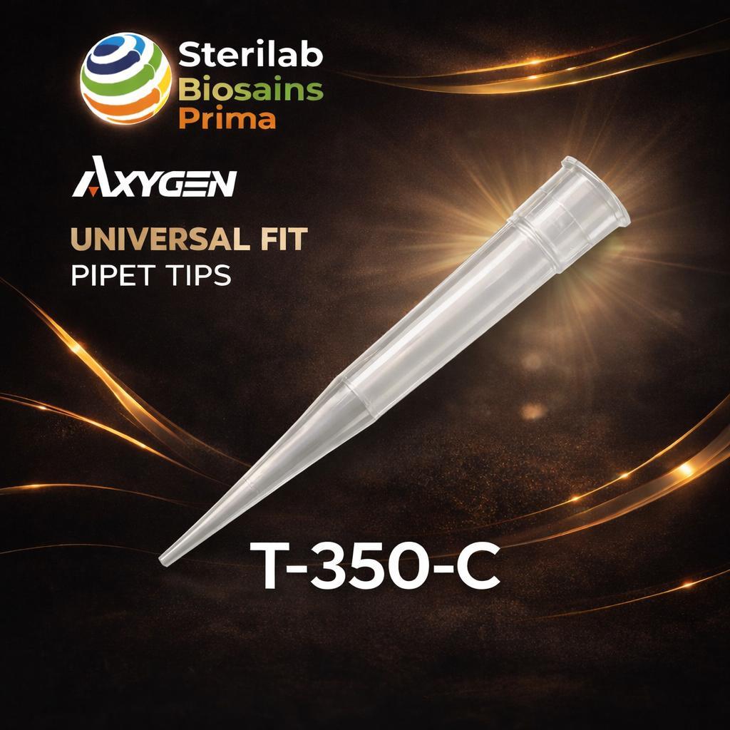 Axygen T-350-C 300uL Universal Fit Pipet Tips Fine-Point Non-Filtered - 1000 Tips/Pack