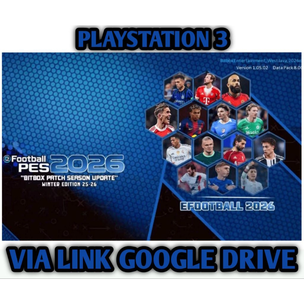 Game Bola PS3 eFootball PES BITBOX PATCH || Via link - [ Ready Bitbox Gembox VR Patch ]