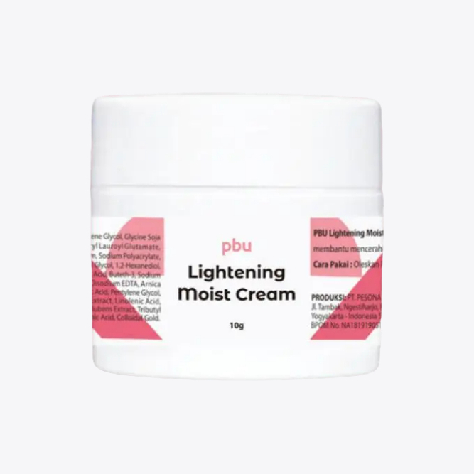 PBU Lightening Moist Cream 10gr - Untuk Mencerahkan Dan Melembabkan Kulit