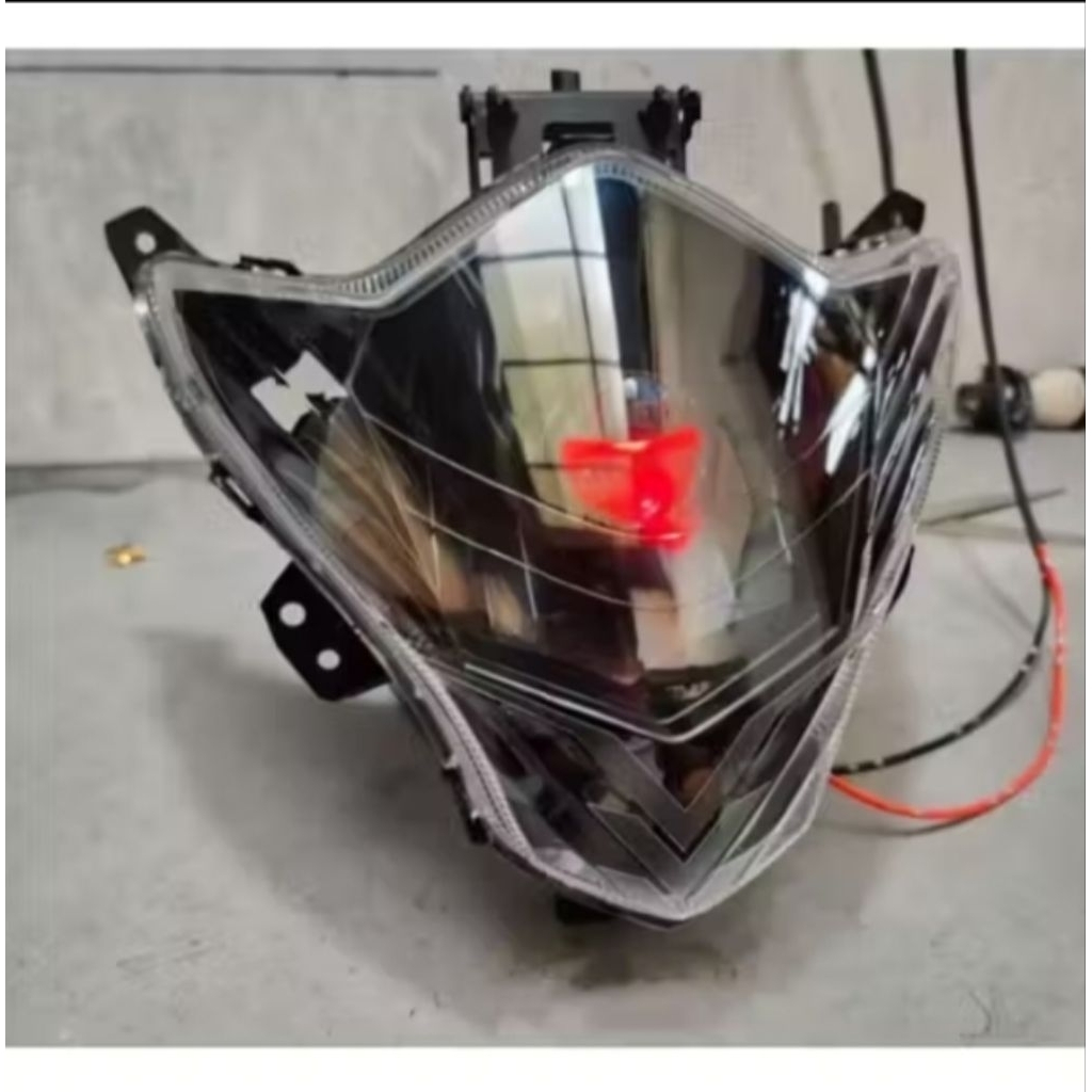 Reflektor Lampu Depan Satria FU Facelift Tanpa Frame Plus Lampu LED H4 Sudah Terpasang