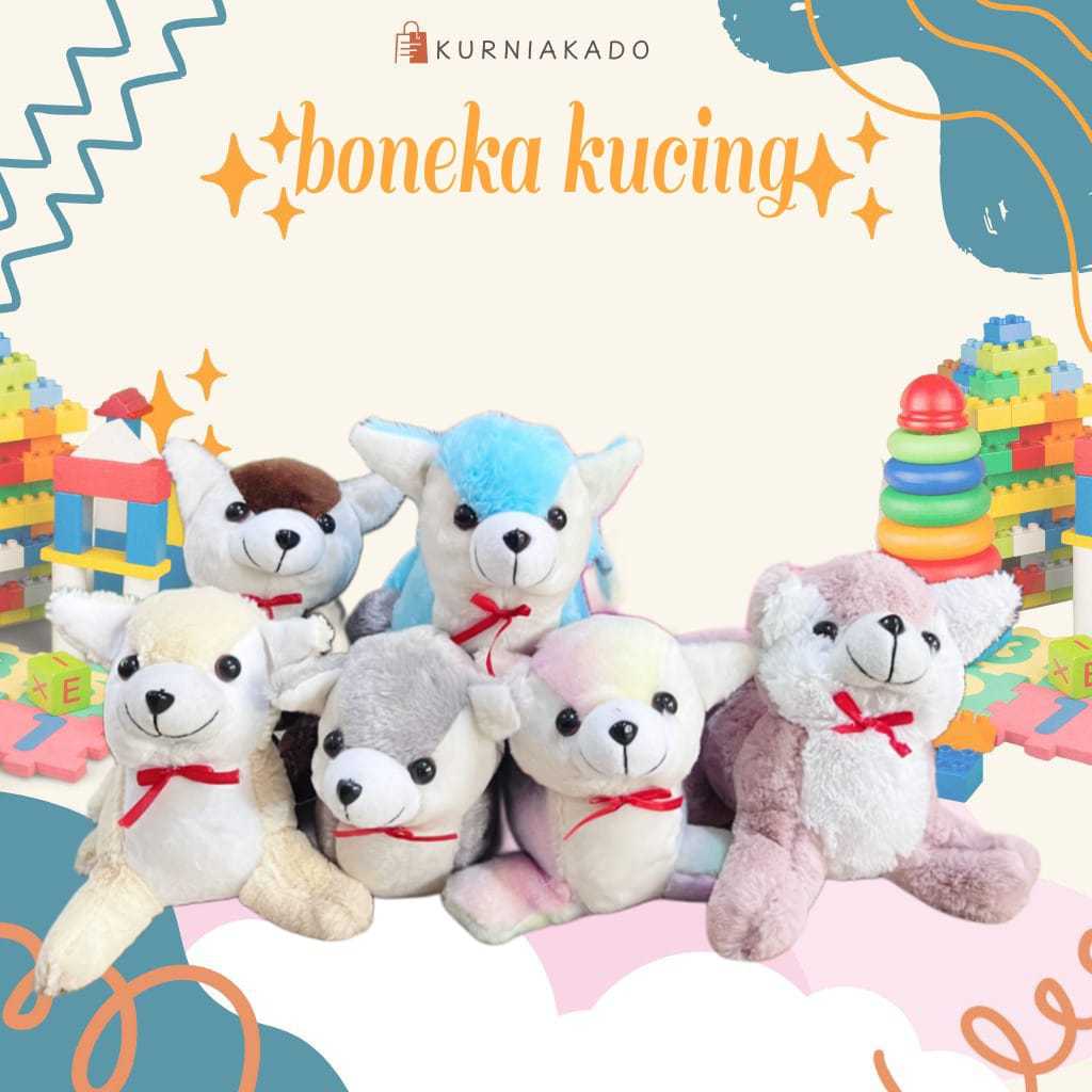 Boneka kucing mini obral lucu boneka karakter kucing cat korea mini lucu duduk tegak berdiri kurnia 