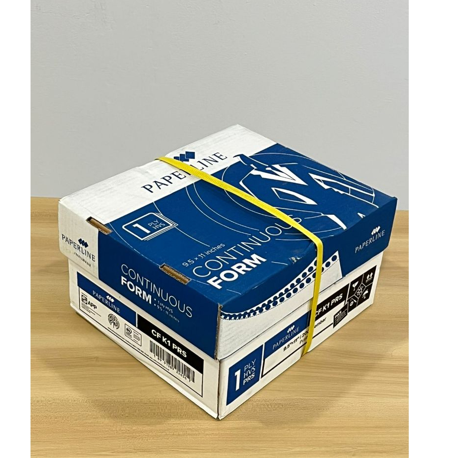 Continuous Form 1 ply bagi 2  PAPERLINE K1 :2 / Continuous Form PAPERLINE 1 ply :2 / Warna Putih