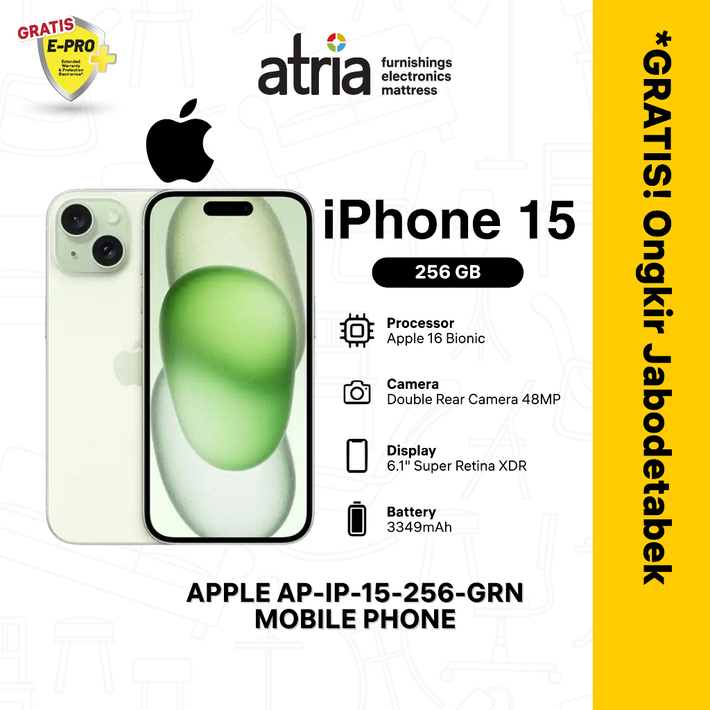 Apple Iphone 15 256gb Garansi Resmi Ibox Baru Segel Garansi