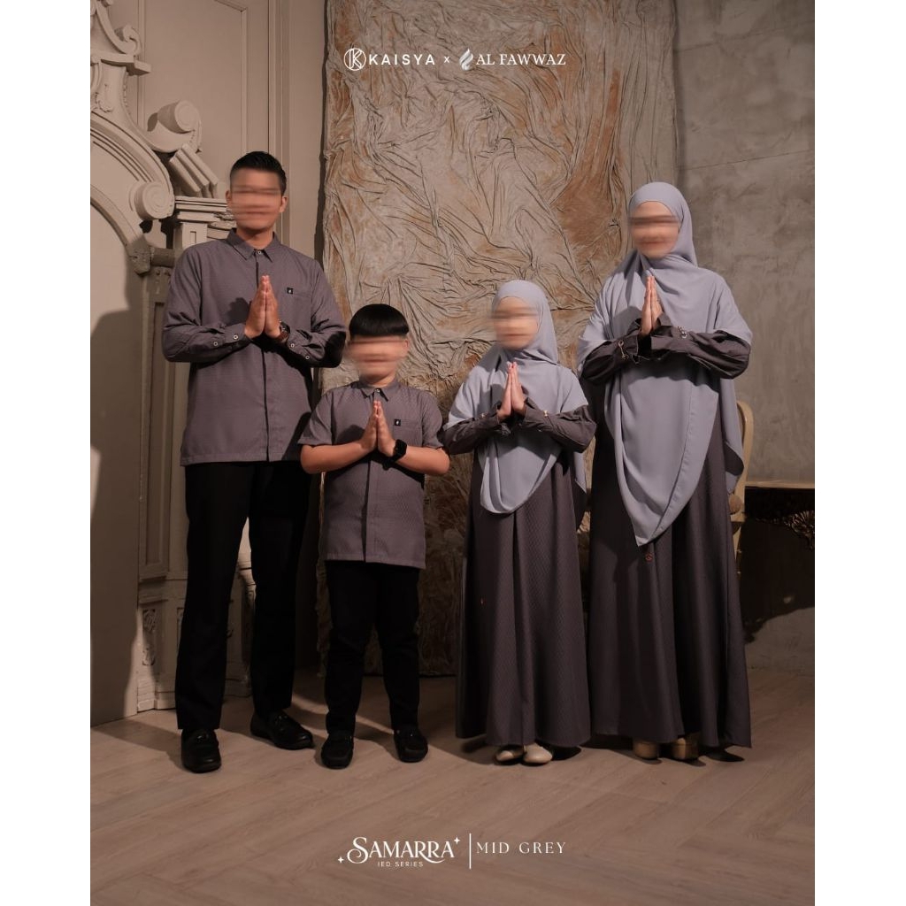 Samarra Ied Series by Kaisya | Sarimbit Lebaran Keluarga Terbaru - Mid Grey