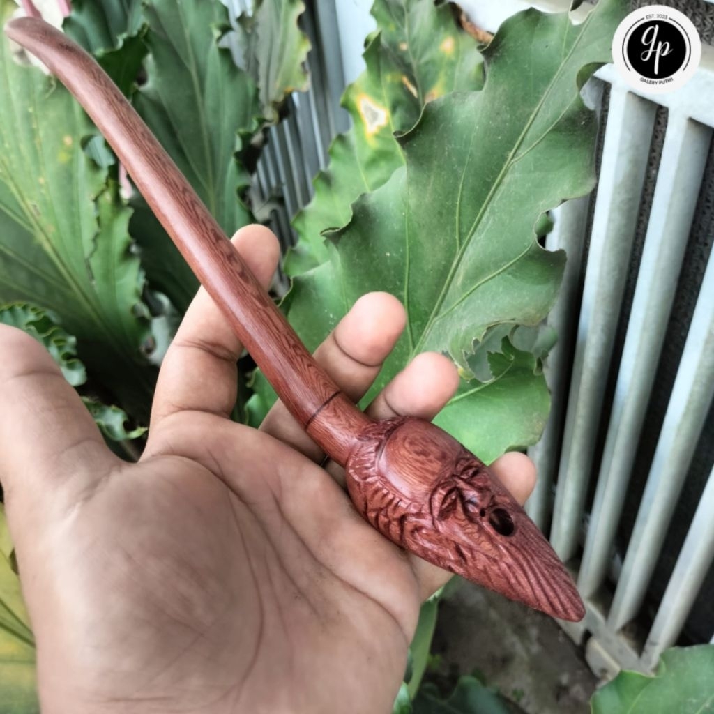 once pipa varian model unik dan antik ukir pak tua / ukir orang tua kayu nagasari kayu nogosari