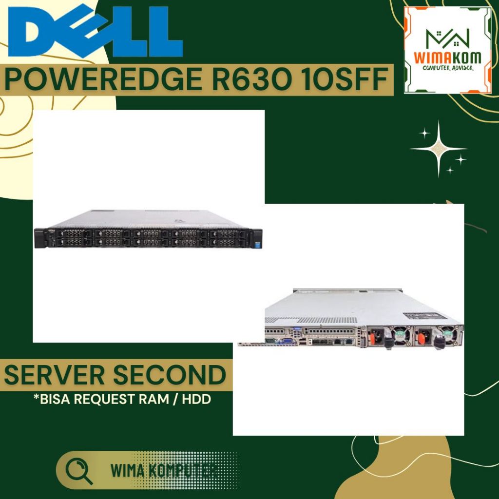 Server DELL R630 10Bay 2xE5 2630v4 RAM 128GB Dual PSU