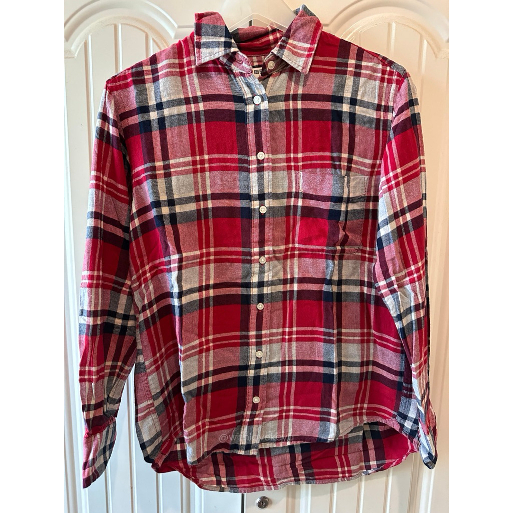 [UNIQLO] Red Plaid Flannel Shirt