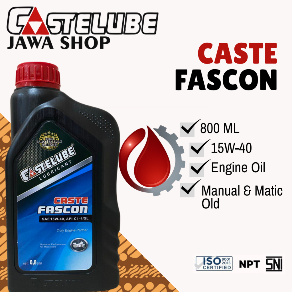 Castelube Fascon Matic 15W-40 800ml Oli Motor Matic dan Manual