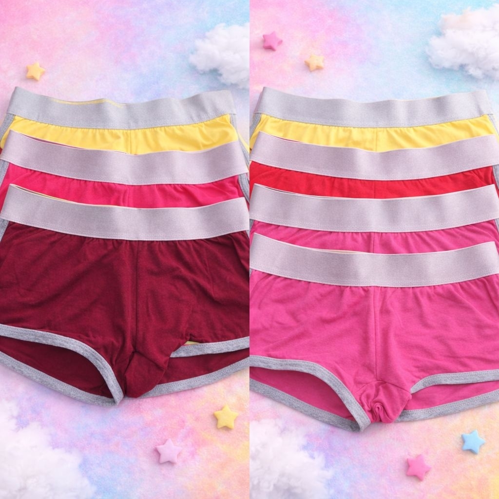 3pcs Cd celana dalam boxer anak remaja dewasa wanita perempuan