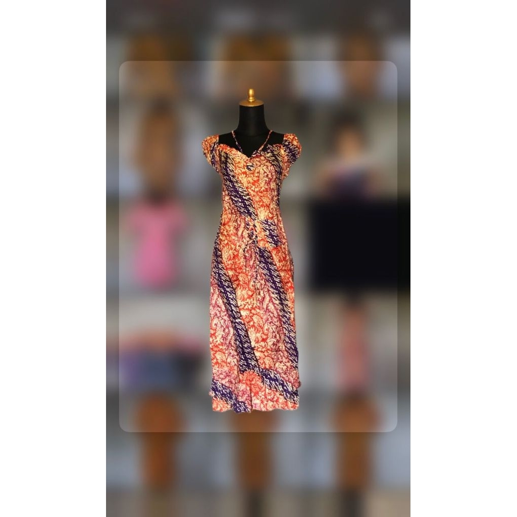 dress batik tali leher