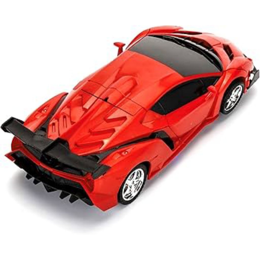Mainan Mobil Remote Control RC Lamborghini dengan Baterai Cas - Pintu Buka, Lampu Nyala, Frekuensi 4