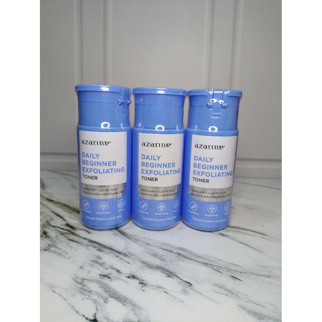 Azarine Daily Beginner Exfoliating Toner Original 90 ml – Toner Exfoliasi Wajah Pemula, Toner Azarin