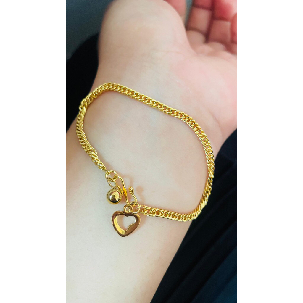 Gelang sasap titanium motif mas