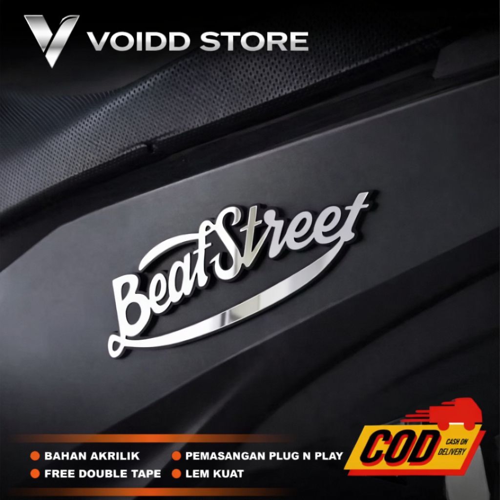 2PCS EMBLEM BEAT STREET EMBLEM AKSESORIS HONDA BEAT STREET TIMBUL 3D
