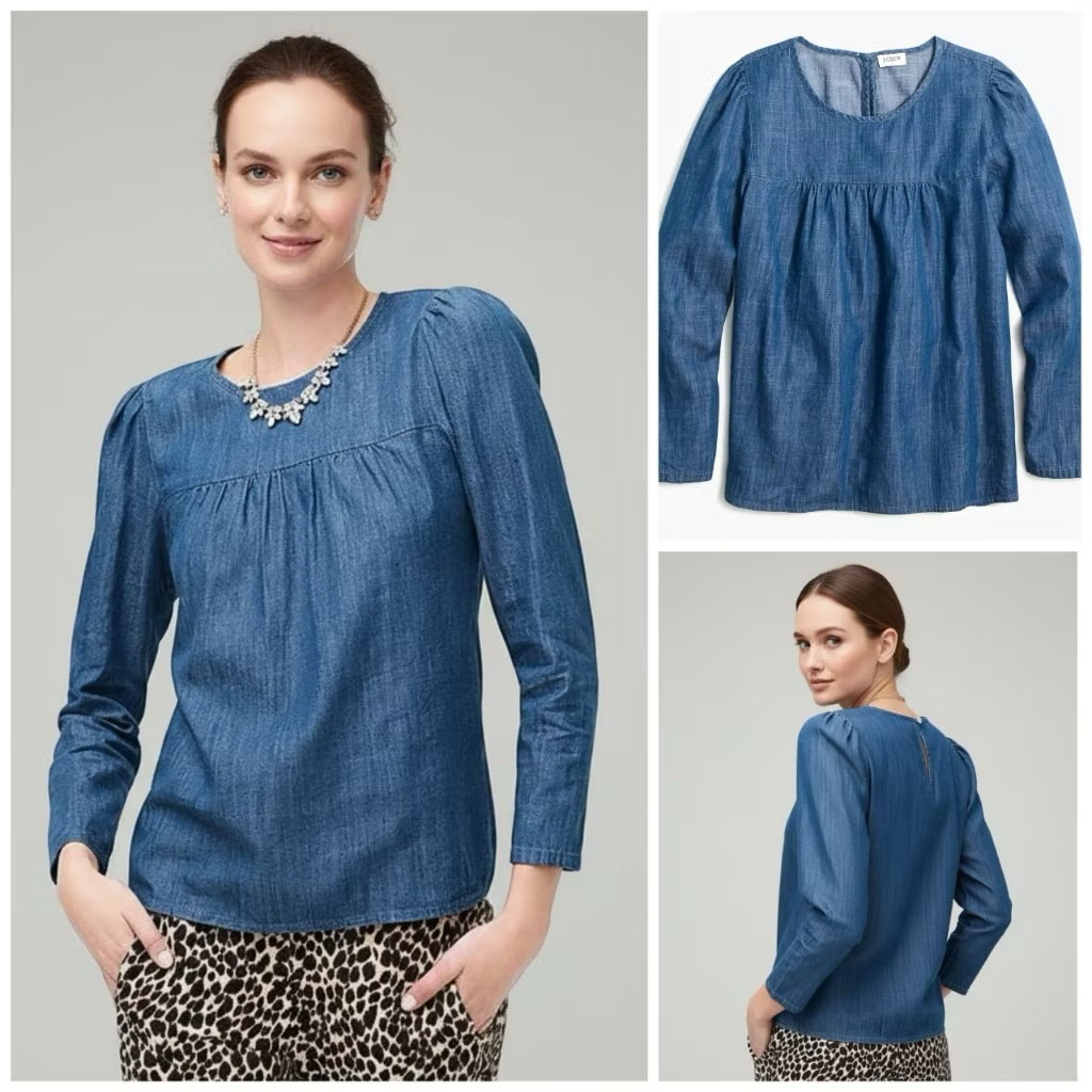 Blouse Denim J.Crew, J.Jill