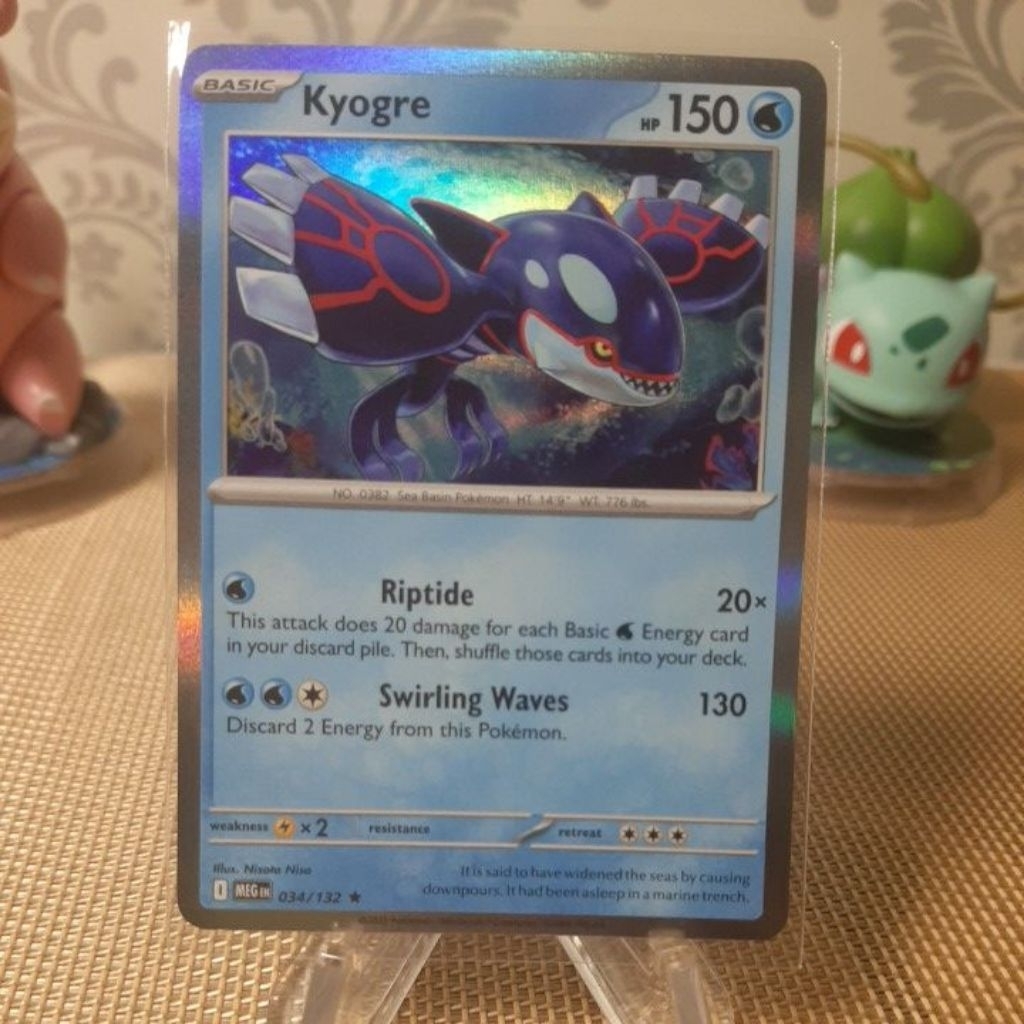 kartu TCG Pokemon Kyogre holo foil 034/132 ENG