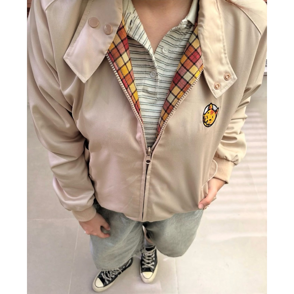 CRSL Chillo Adaptor Jacket Cream size M | Jaket Harrington | Jaket Motor Unisex