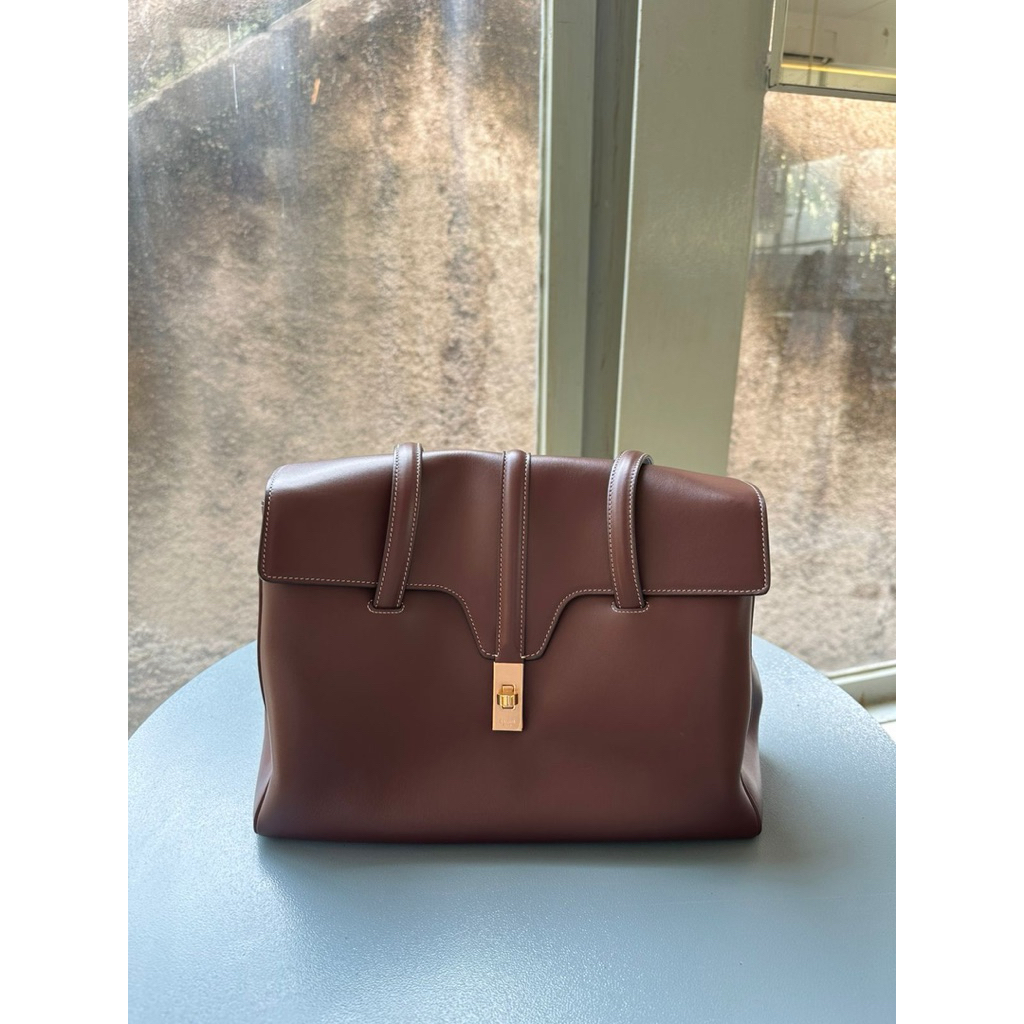 Celine Bag 16 Medium Soft Smooth Calfskin Chesnut (100% ori)