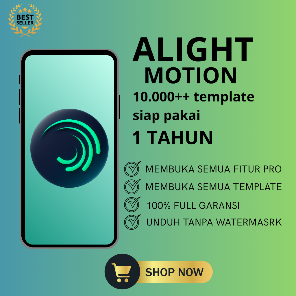 Alight Motion Premium Pro 1 Tahun Private All Device Full Garansi