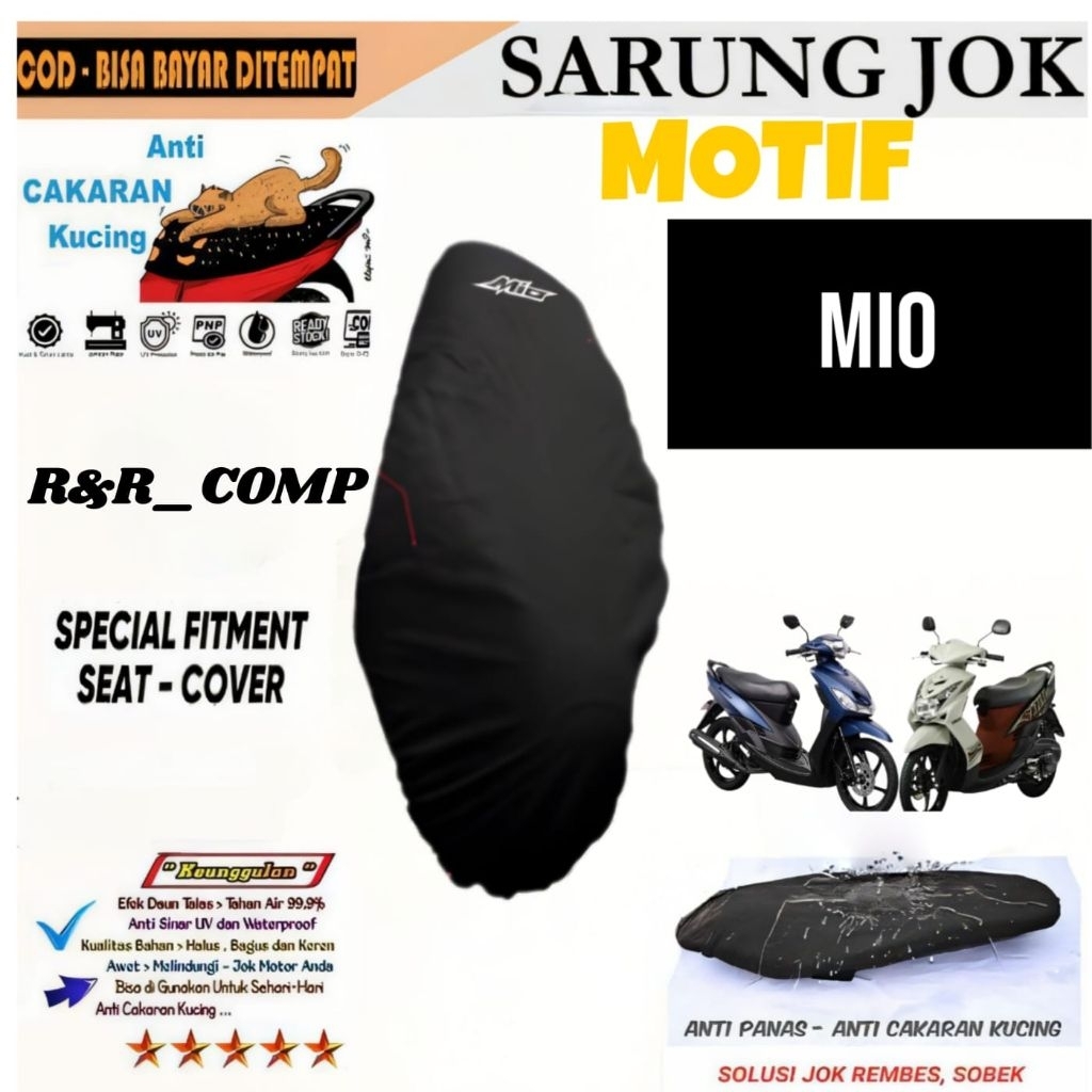 SARUNG JOK MOTOR WATERPROOF COVER JOK MOTOR ANTI CAKARAN KUCING PELINDUNG JOK MOTOR ANTI AIR MIO BEA