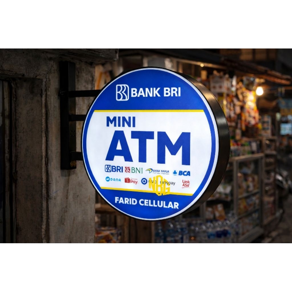 NEON BOX bulat Mini ATM