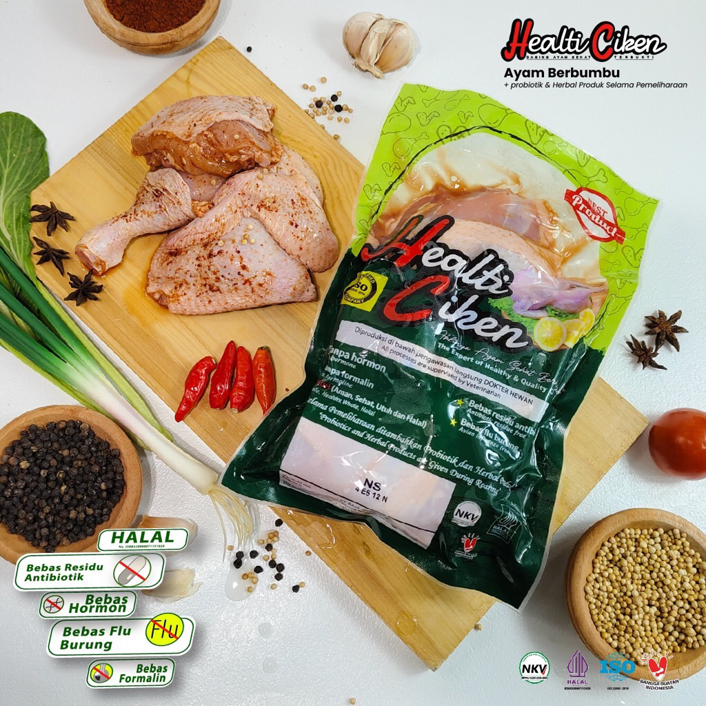 HEALTI CIKEN AYAM POTONG 10 MARINASI / AYAM PROBIOTIK / HALAL