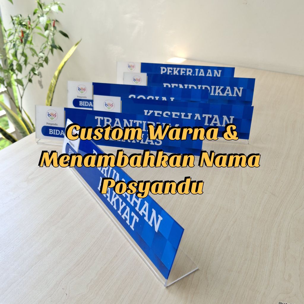 Custom Paket Akrilik Papan Meja Posyandu 6 SPM - Papan Meja Posyandu 6 SPM