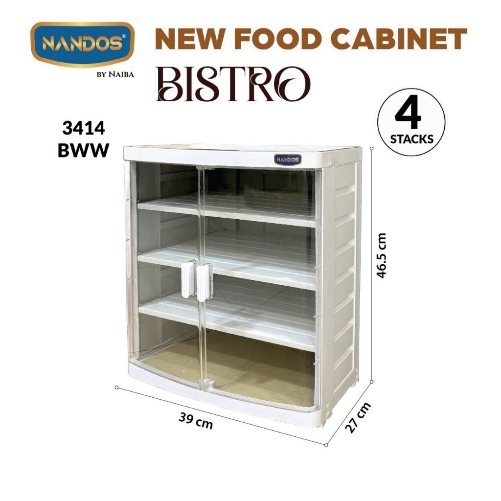 Nandos  - Free Buble Susun 4 Lemari Plastik Naiba Nandos /Rak Food Cabinet Bistro/ Food Container/Ra