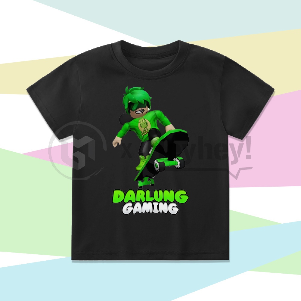 Baju anak kaos anak darlung gaming gratis cetak nama