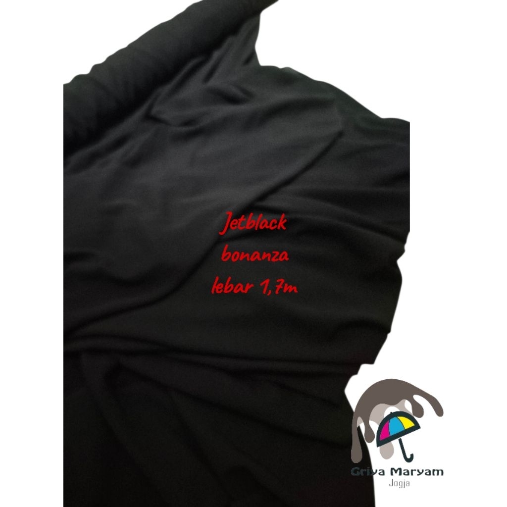 Kain jetblack bonanza /harga per 0,5m