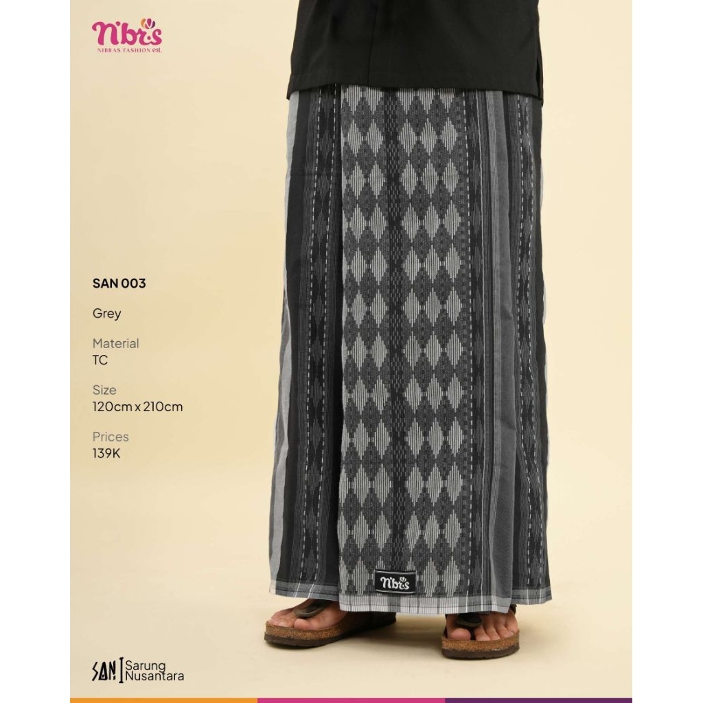 SARUNG NIBRAS, SAN 003 SARUNG PRIA MUSLIM