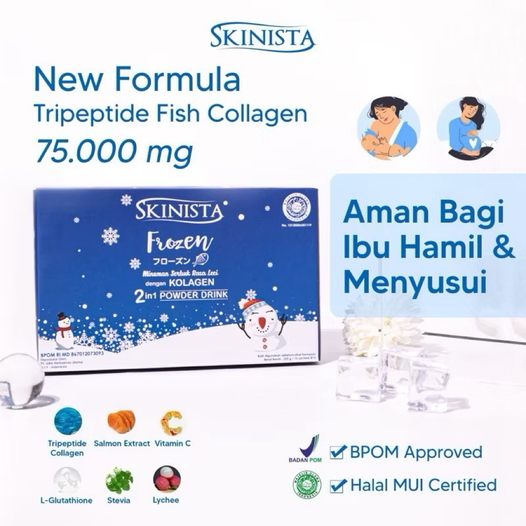 [ POWDER DRINK ] FROZEN COLLAGEN 2 IN 1 SKINISTA BPOM