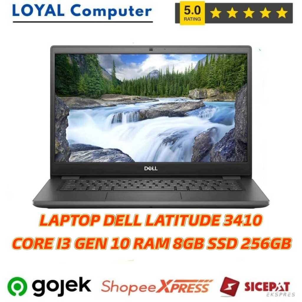 Laptop Dell Latitude 3410 Core i3 Gen 10 RAM 8GB SSD 256GB Second Like New Murah Bergaransi