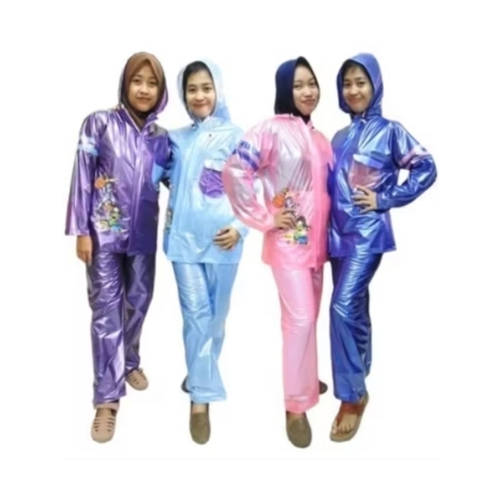 jas hujan remaja dolphin blue 942