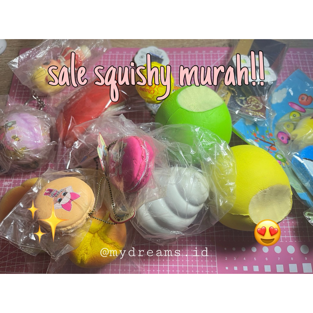 FLASHSALE SQUISHY LICENSED/COMMON (IBLOOM,PUNIMARU,CREAMIICANDY DLL) MURAH PRELOVED DAN BARU