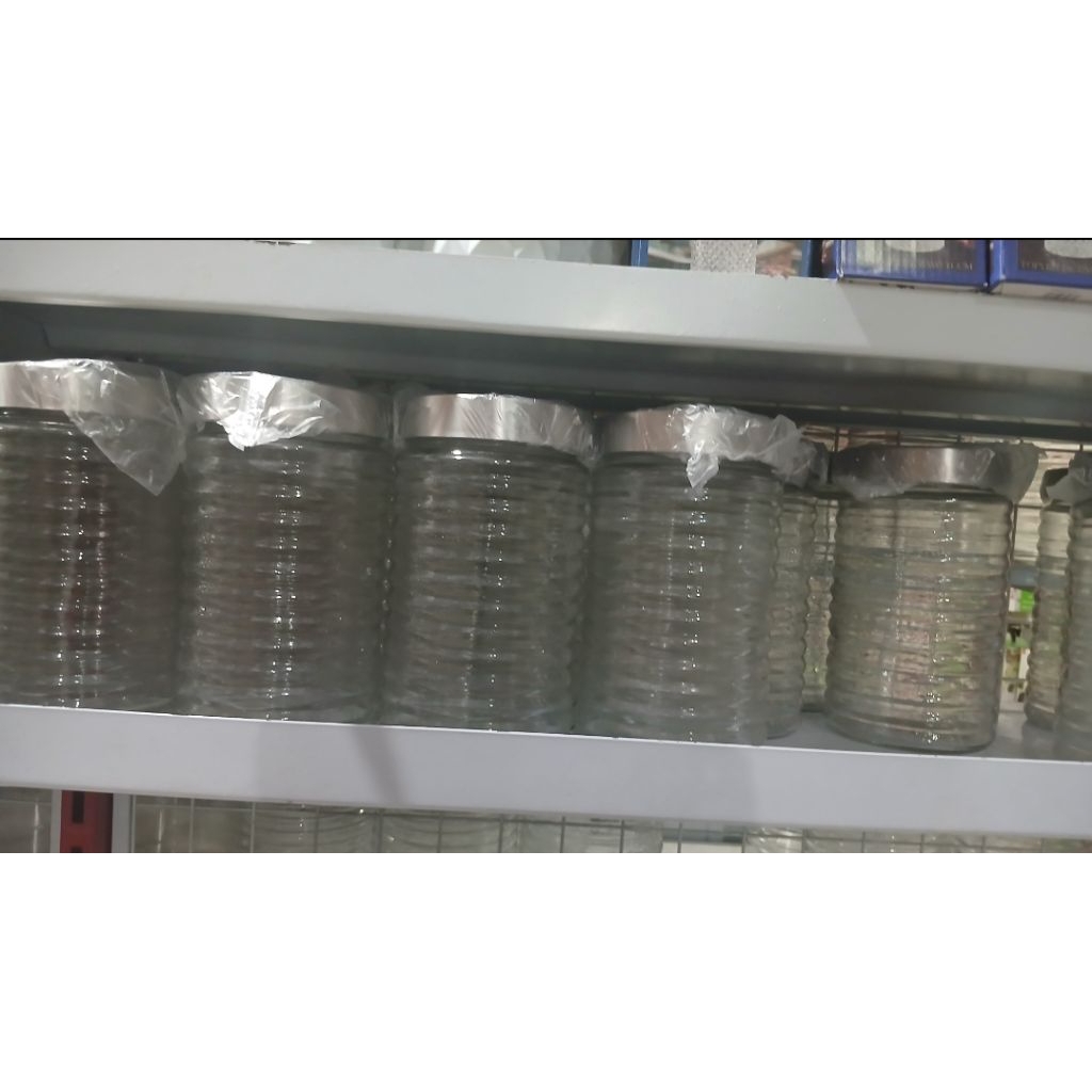 Toples Kaca Ulir Ukuran 1L Tutup Polos/Toples Lebaran Murah